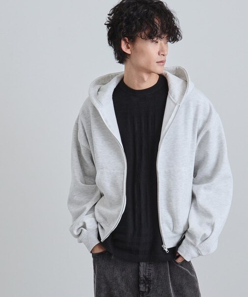 ボリュームスリーブジップパーカ