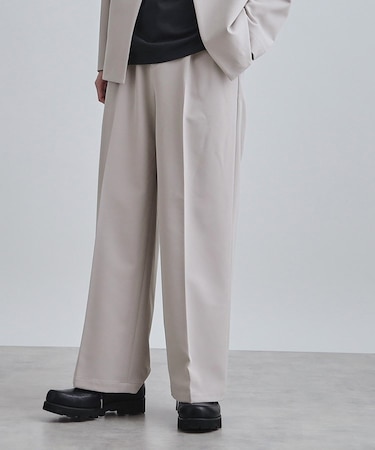 【セットアップ対応】360度ストレッチ ワイドストレートパンツ