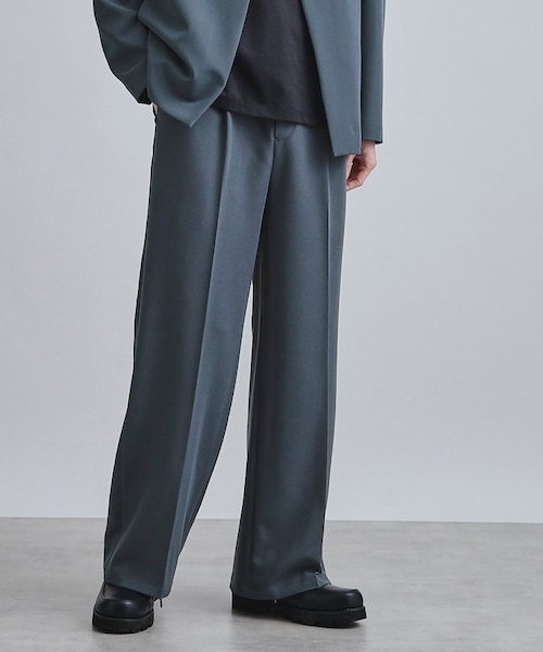 セットアップ対応】360度ストレッチ ワイドストレートパンツ