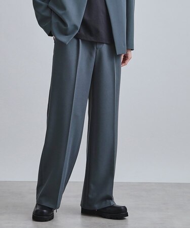 【セットアップ対応】360度ストレッチ ワイドストレートパンツ