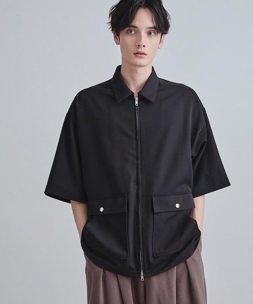 フロントジップシャツアウター