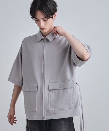フロントジップシャツアウター