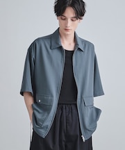 フロントジップシャツアウター