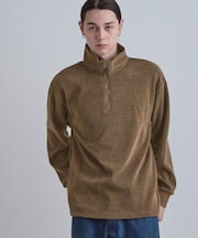 コーデュロイハーフジップ