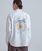 バックデイジー刺繍シャツ