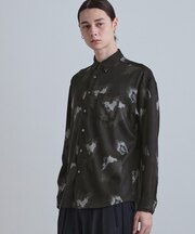 スモークブラープリントシャツ