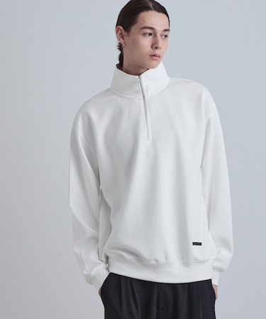 ハーフジップスウェット