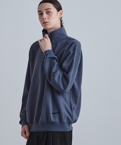 ハーフジップスウェット