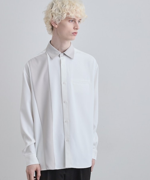 カラーブロックシャツ