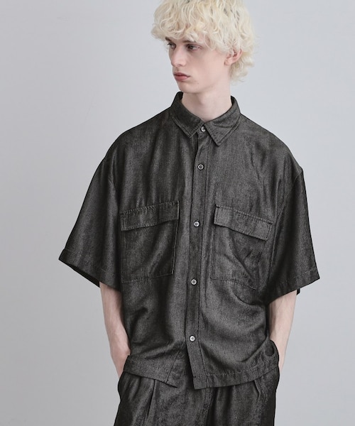 セットアップ対応】ライトシャインシャンブレーシャツ｜ティーケー