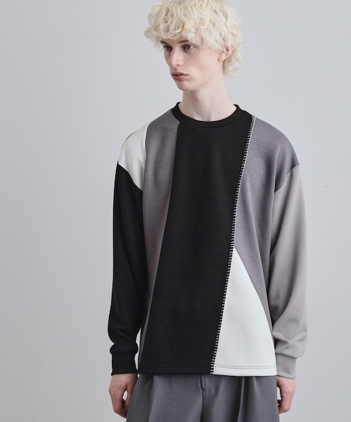 ダイヤゴナルブランケットカットソー