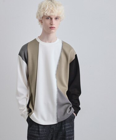 ダイヤゴナルブランケットカットソー