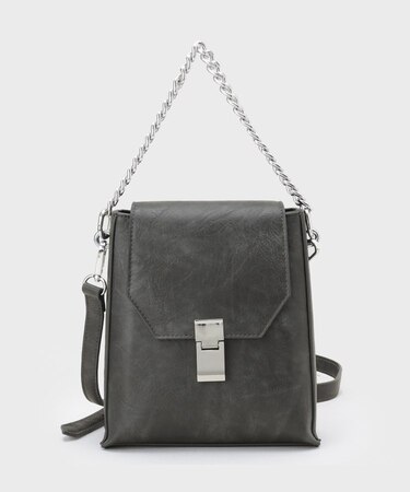 2WAYチェーンフラップショルダーバッグ