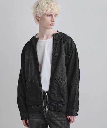 【セットアップ対応】デニムフードブルゾン