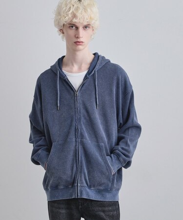 ヴィンテージワッフルジップパーカー