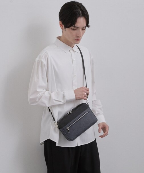 バイカラーワイドショルダーバッグ