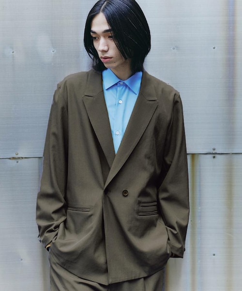 ★お値下げ依頼分です エーグル オリーブ ダブルブレストジャケット Over ダブルブレスト ジャケット