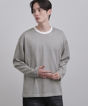 スプリングツイードライクプリントカットソー