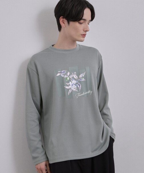 フロントフラワーカットソー