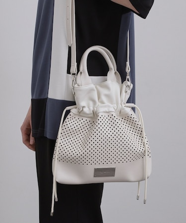 【2WAY】パンチングドロストバッグ