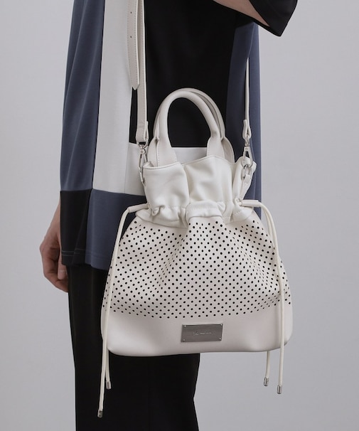 【2WAY】パンチングドロストバッグ