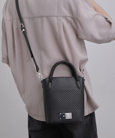 【2WAY】パンチングミニショルダーバッグ
