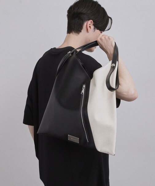 【2WAY】ツートーンマルシェショルダーバッグ