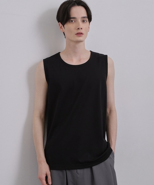 スムースシルケット ノースリーブカットソー