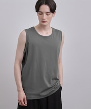 スムースシルケット ノースリーブカットソー