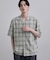 カスレチェック半袖シャツ