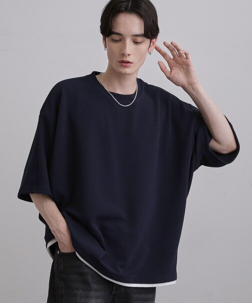 【ネックレス付】ドルマンカットソー