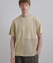 ブロックニット切替カットソー