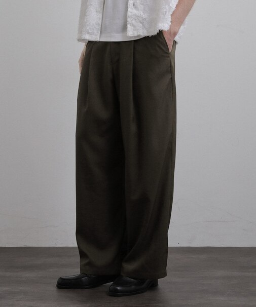 リネン調バレルパンツ