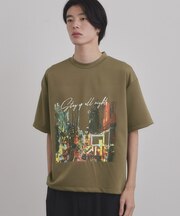 ブラシ刺繍半袖Ｔシャツ