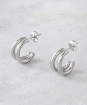【ステンレス】ダブルフープピアス