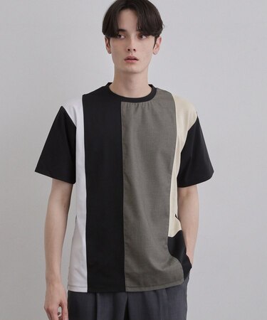 異素材切替Tシャツ