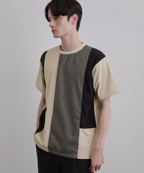 異素材切替Tシャツ