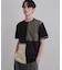 異素材ブロック切替Tシャツ