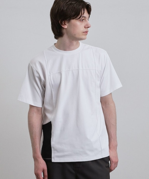 【吸水速乾/ＵＶカット】ダッシュライン切替Tシャツ