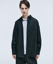 【色褪せしにくいデニム】Comfy Fadeless Denim Seriesデニムシャツ