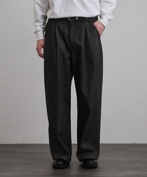 【色褪せしにくいデニム】Comfy Fadeless Denim Seriesワイドストレートデニム