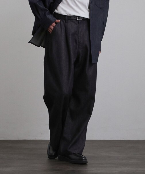 【色褪せしにくいデニム】Comfy Fadeless Denim Seriesワイドストレートデニム
