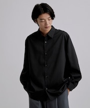【接触冷感/UVカット】ドビーストライプシャツ