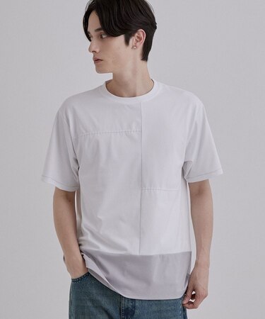 ダッシュラインバイカラーTシャツ