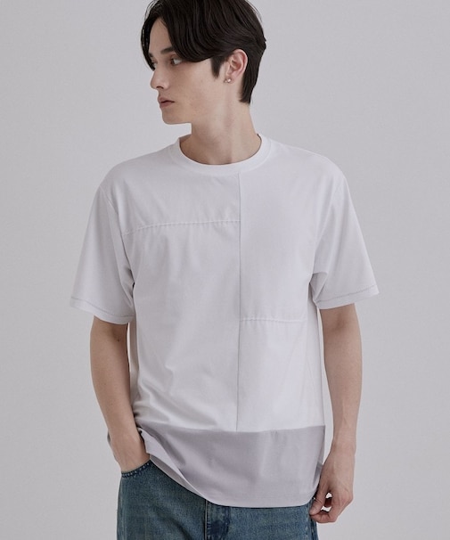 ダッシュラインバイカラーTシャツ