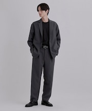【さらりタッチシリーズ/上下2点セット】シングルジャケットセットアップ/シングルジャケット/ストレートパンツ/防シワ/洗濯可/イージーケア/高汎用性/スーツ