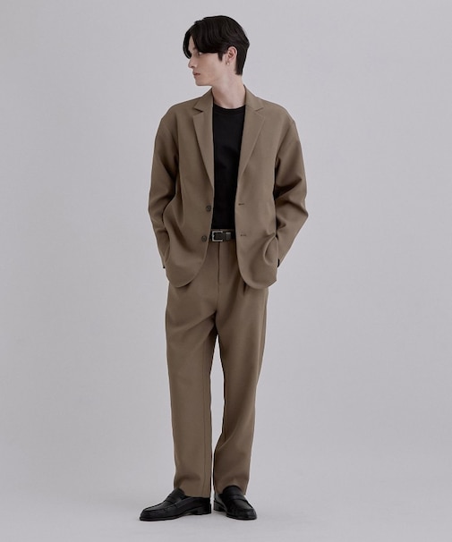 【さらりタッチシリーズ/上下2点セット】シングルジャケットセットアップ/シングルジャケット/ストレートパンツ/防シワ/洗濯可/イージーケア/高汎用性/スーツ