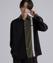ブロッキングシャツ