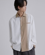 ブロッキングシャツ