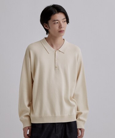CARE FREE KNITポロシャツ